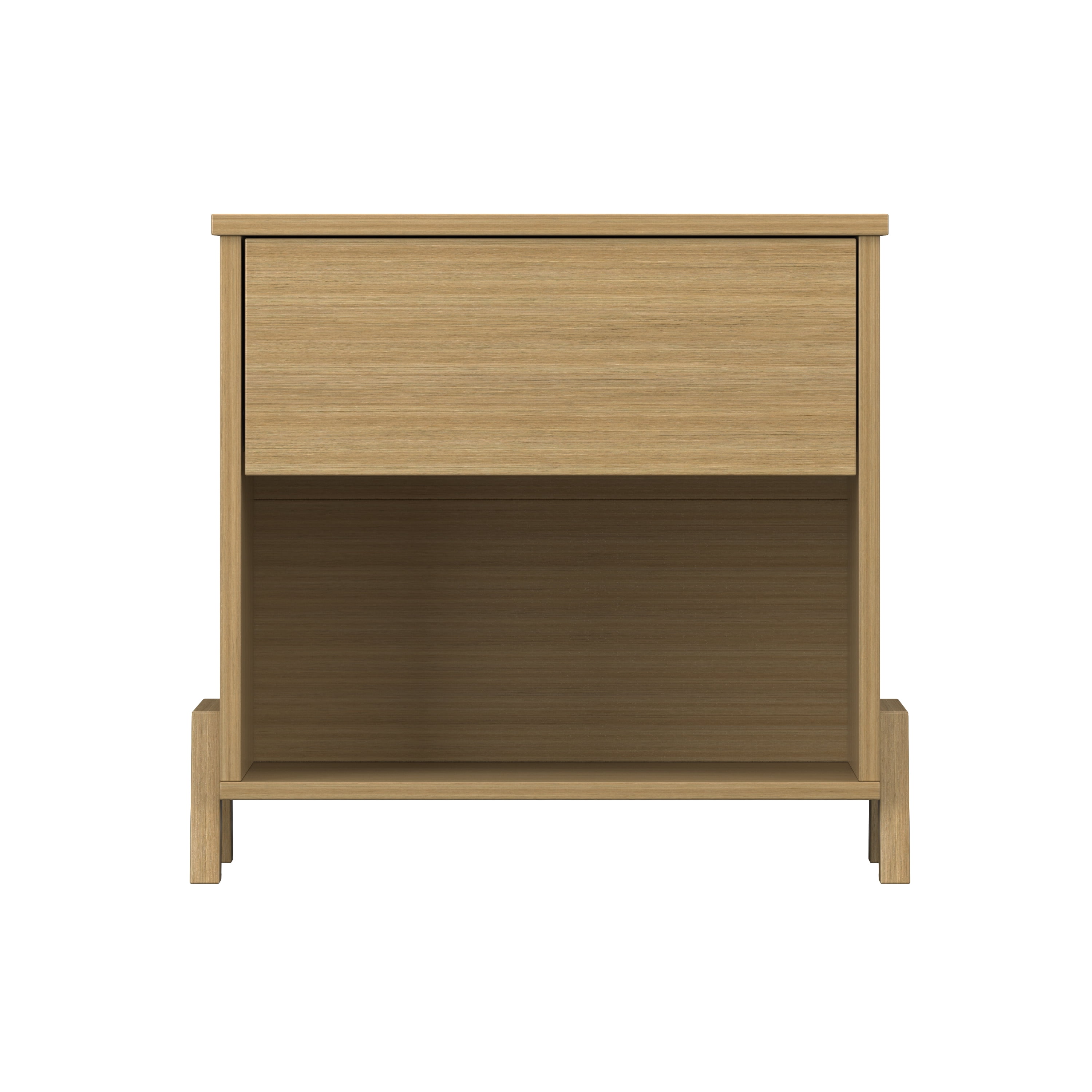 Mainstays Modern 1 Drawer Nightstand, Natural Teak