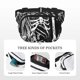 thumbnail image 5 of Fotbe Gothic Skull Floral Art Cangurera Cuadrada con Estampado de Doble Capa, Bolsa de Cintura Ajustable Mini para Hombres y Mujeres, 5 of 9