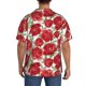 thumbnail image 3 of Balery Rose Flowers Camisa Casual de Manga Corta con Botones para Hombre, Texturizada, Estilo Cubano, para Playa, Verano-X-Large, 3 of 5