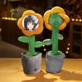 thumbnail image 6 of Custom Dancing Talking Sunflower With Face,Personalized Singing And Dancing Flower,Fun Novelty Gifts Plush Electronic Toys Interactive Stuffed Animals Pink - 36X15CM, 6 of 7