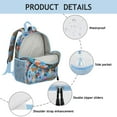 thumbnail image 4 of Basset Hound Dog and Flower Backpack Backpack for School,Cute School Bag,Schoolbag with Adjustable Shoulder Straps & Padded Back,13.8"x11.4"x6", 4 of 6