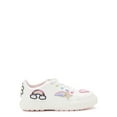 thumbnail image 2 of Wonder Nation Toddler Girls Low Court Sneakers with Patches, 2 of 5