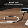 thumbnail image 4 of Belkin 5ft. USB-C Cable with Lightning Connector + Strap, Silver, 4 of 9