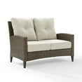 thumbnail image 3 of Crosley Rockport Outdoor Wicker High Back Loveseat in Beige, 3 of 8