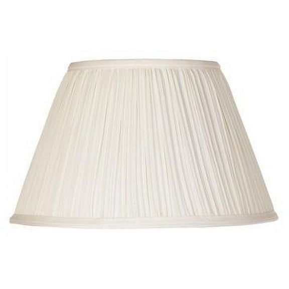 White Mushroom Pleat 10 Inch Clip on Lampshade Replacement (6x10x7.5)