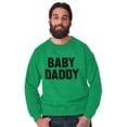 thumbnail image 4 of Baby Daddy Funny Expecting Fathers Men Big & Tall Sweatshirt Brisco Brands 3X, 4 of 6