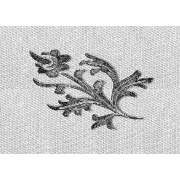 Ahgly Company Indoor Rectangle Patterned Platinum Gray Area Rugs, 2' x 5'