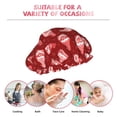 thumbnail image 6 of Kdxio Gnomes Holding Hearts Print Shower Cap for Women,Elastic and Reusable,Double Waterproof Layers Bathing Hat, 6 of 6