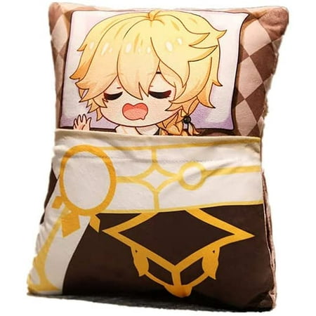 Genshin Impact Klee Plush Doll Pillow - Open & Fold Soft Stuffed Toy, Game Character Cushion