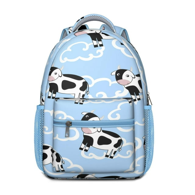 Highland Cow Lovers Backpack – Adorable Bull and Buffalo Print Pattern Schoolbag with Rustic Farm Design