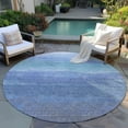 thumbnail image 6 of Addison Rugs Chantille Indoor/Outdoor Transitional Stripes Blue Washable Round Rug, 8' x 8', 6 of 6