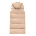 thumbnail image 5 of Winter Jackets for Women Women Long Waist Flattering Vest For Hooded Knee Length Quilted Gilet With Drawstring Ties Winter Coats for Women, 5 of 5