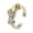 B, variant on Gold Silver Interlockings Hug Rings Flexible Sizing Comfort Fit Alloy Fashion Accessory For Gifts And Dating