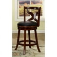 thumbnail image 5 of Home Square Rugerri 24-Inch Wood Swivel Bar Stool in Dark Cherry - Set of 2, 5 of 5