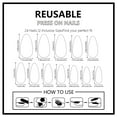 thumbnail image 5 of JROCHE 24Pcs Almond Press on Nail French Fake Nail Glues on Nail Artificial Nail Gift, 5 of 10