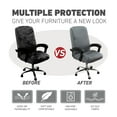 thumbnail image 7 of Y YUNHSOM Stretch Office Computer Chair Seat Covers, Removable Washable Anti-dust Desk Chair Seat Cushion Protectors(Brown), 7 of 7