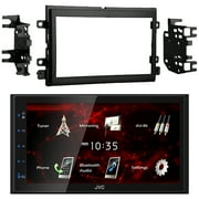 JVC KW-M180BT 6.8" Touchscreen Double DIN Bluetooth USB Digital Multimedia Stereo Receiver with Radio Dash Installation Kit for Select 2004-up Ford Vehicles