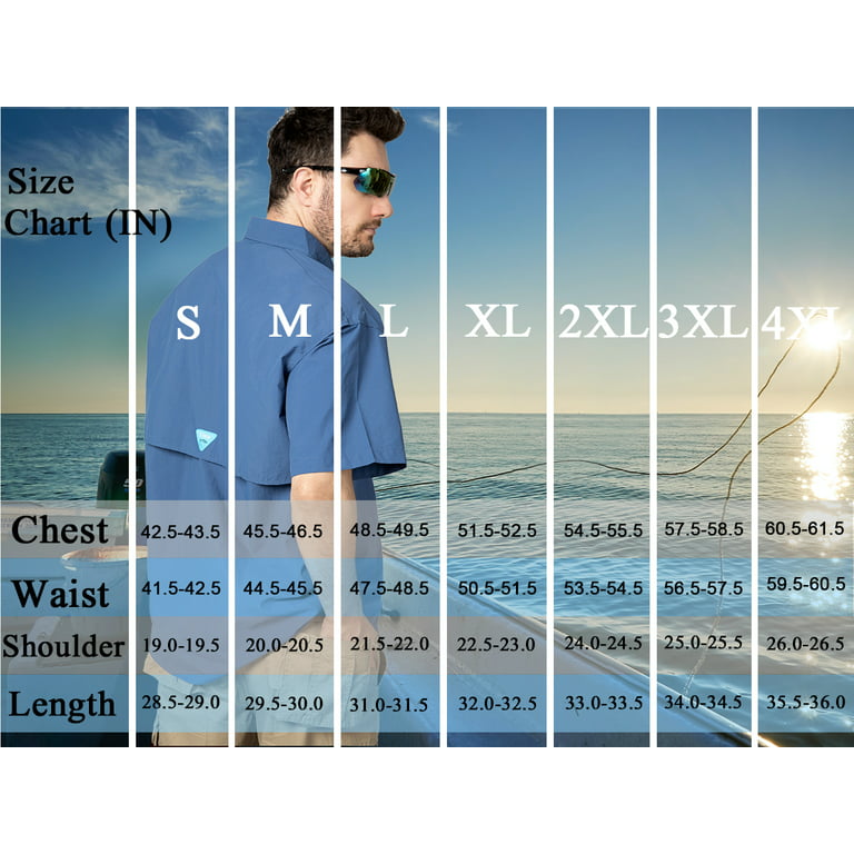 Tuna Men's UV UPF 50+ Sun Protection Soild Anti-Static Waterproof  Breathable Fast Dry SPF Hiking Fishing Short Sleeve Shirts(Cloud Blue #12 L)
