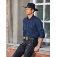 thumbnail image 4 of COOFANDY Men's Western Cowboy Shirts Long Sleeve Cotton Casual Button Down Work Shirt with Pockets, 4 of 6