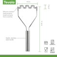 thumbnail image 4 of Tovolo Silicone Potato Masher (Oyster Gray) - Meat Masher/Food Prep Tool with Ergonomic Design | High Heat Resistant | Non-Stick Kitchen Utensil, 4 of 6