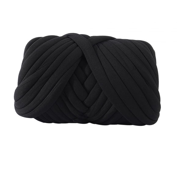 veasfak Chunky Wool Yarn Arm Knitting Yarns Soft Weight Yarn for Weaving Scarf Pillow Black