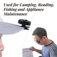 thumbnail image 3 of Mini luz LED de lectura con clip superbrillante, luz nocturna LED ajustable para gafas de seguridad, lámpara para gafas de seguridad de camping, aplicación para pesca, 3 of 5
