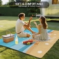 thumbnail image 4 of Outdoor Rug 5x8 ft Blue Coastal Beach Waterproof Outdoor Patio Rug Mat Non Slip Outside Area Rugs Carpet for RV,Camping,Porch,Deck,Pool,Balconybackyard,Slippers Starfish Shell, 4 of 9