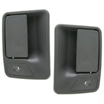 TRQ Black Front Outside Exterior Textured Door Handle Set Pair for Ford Pickup 2 DHA36958