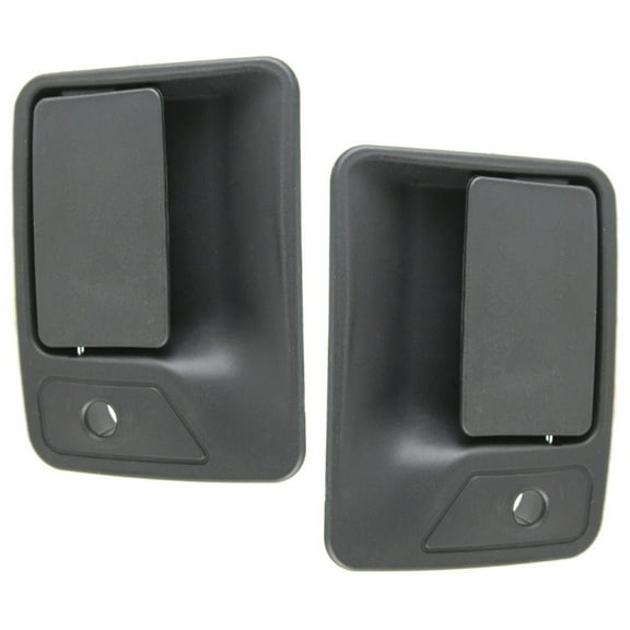 TRQ Black Front Outside Exterior Textured Door Handle Set Pair for Ford Pickup 2 DHA36958