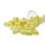 Yellow Pearl 9 Gram Kheops Par Puca 6mm 2 Hole Triangle Czech Glass, Loose Beads,