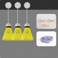 thumbnail image 4 of BESTSKY 3 Pack Badminton Trainer Rebound Ceiling Mount Hanging Solo Badminton Practice Rebounder Equipment for Badminton Rackets Set Adult Kids Beginners Indoor Sports Hit Shot Practice, 4 of 6
