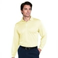 thumbnail image 1 of Monterey Club Men's Pique Long Sleeve Solid Golf Polo Shirt #1051, 1 of 2