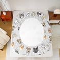 thumbnail image 5 of Castle Fairy Kids Children Teens Cute Dogs Cats 4 Pieces Queen Sheet Sets,Cartoon Pets Ultra Soft Flat Sheet,Kawaii Animal Queen Fitted Sheet,Luxury Bedroom Decor, 5 of 7