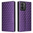 thumbnail image 1 of For HMD Fusion 5G Wallet Case Rhombus Imprinted Leather Phone Cover - Purple, 1 of 5