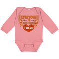 thumbnail image 3 of Inktastic Everyone is Thankful for Me with Heart and Leaves Boys or Girls Long Sleeve Baby Bodysuit, 3 of 5