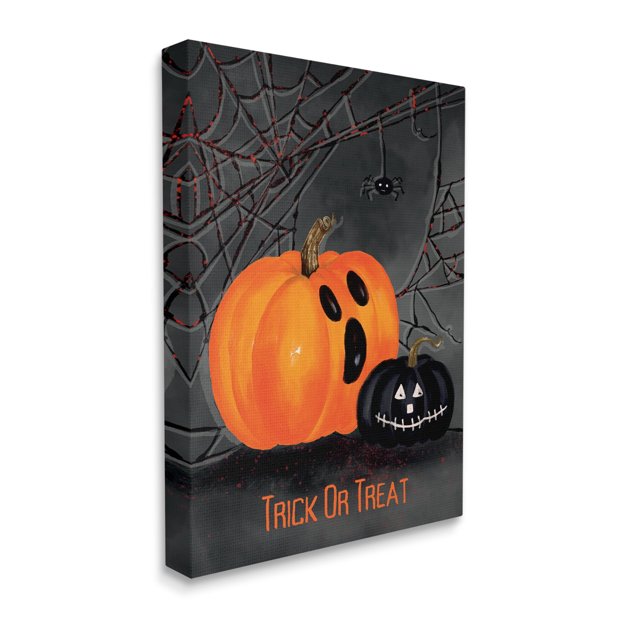 Stupell Industries Jack-o-Lantern Phrase Holiday Painting Gallery Wrapped Canvas Print Wall Art, 36 x 48