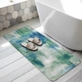 thumbnail image 2 of Runner Rug 15.7"x47.2", Blue Green Non Slip Backing Floor Mats Area Rugs, Absorbent Muddy Dirt Trapping Carpet for Hallway Entryway Kitchen Bedside Modern Abstract Minimalist Texture Watercolor, 2 of 9