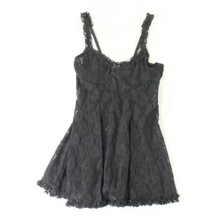 

Seductivewear NEW Black Women s Large L Babydoll Chemise Lace Sleepwear