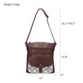 thumbnail image 4 of KouLi Buir Crossbody Purses for Women PU Leather Shoulder Handbags Multi Pockets Straw Weaving Design, 4 of 7