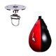 thumbnail image 1 of Saco de boxeo de velocidad, pelota de boxeo de cuero PU para entrenamiento y fitness. Rojo Negro, 1 of 9