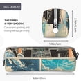 thumbnail image 3 of Haiem Comic Airplane Cockpit Illustration Print Leather Pencil Case Art Supplies Case Zipper Pencil Pouch Stationery Storage Pencil Bag, 3 of 7