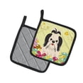 thumbnail image 2 of Caroline's Treasures Easter Shih Tzu Black White Pair of Pot Holders, 2 of 3