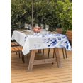 thumbnail image 3 of Outdoor Table Cloth with Umbrella Hole and Zipper,Blue Eucalyptus Waterproof Rectangle Tablecloth 60"x102",Botanical Plant Rustic Succulent Branch Washable Table Cover for Outside Party Patio Picnic, 3 of 8