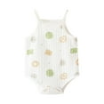 thumbnail image 2 of TOOYOU Baby Girl Bodysuits Cheap Toddler Girl Onesies Sleeveless Solid Jumpsuit Summer Clothes Soft Romper For Green Size 0-3 Months, 2 of 4