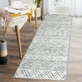 thumbnail image 2 of HOMERRY Runner Rug 2' x 6' Washable Modern Geometric Hallway Runner Carpet for Doorway Bedside, Gray, 2 of 6
