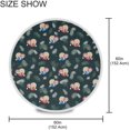 thumbnail image 4 of Round Tablecloth Baby Sloths Sleeping On The Christmas Ball Polyester Tablecover 60 Inch with Lace Design, Anti-Wrinkle and Smooth Table Cloth for Kitchen/Home Decoration, 4 of 8