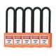 thumbnail image 1 of Kenally Paquete de 5 candados industriales Cerraduras de puertas de seguridad simples Juegos de bloqueo profesional Cerraduras para el hogar Herramientas y ferretería Orange Kenally TO001359-07B, 1 of 6