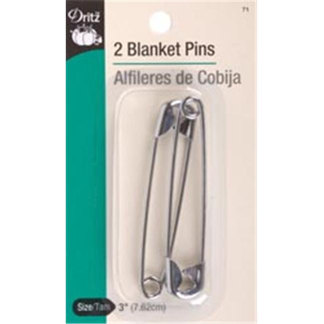 Dritz Blanket Pins 3" 2/PkgNickel