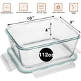 thumbnail image 6 of Razab 14 Cup, 112oz Large Glass Storage Containers with Lids, Leakproof Meal Perp Container for Storing Food, Baking and Roasting Chicken, 6 of 10