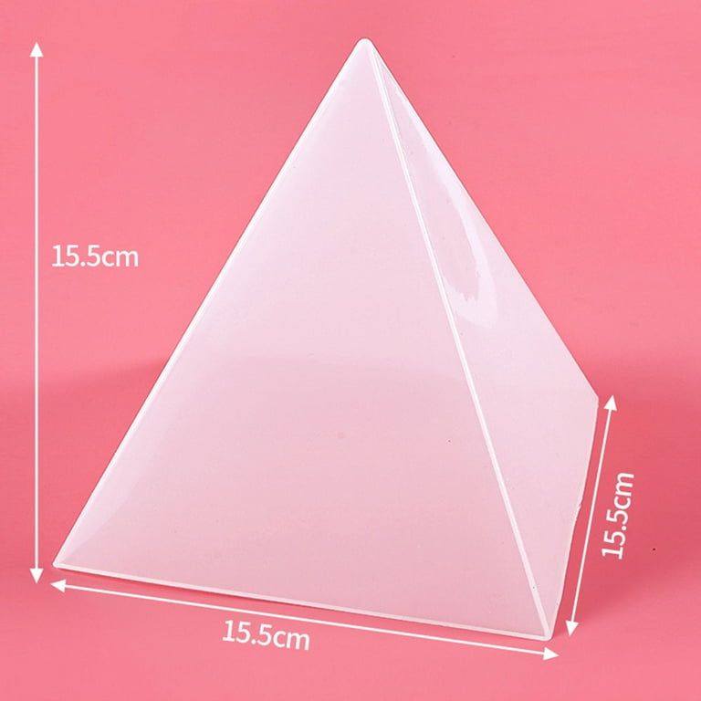  WANDIC Casting Molds, 1 Piece External Plastic Pyramid Mold and  2 Pcs Inner Silicone Resin Craft Mold Casting Resin for DIY Craft Ornament  Art and Home Decoration